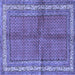 Square Persian Blue Traditional Rug, tr4076blu