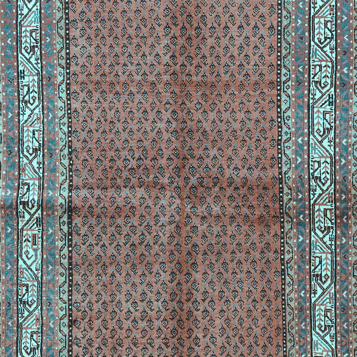 Machine Washable Persian Light Blue Traditional Rug, wshtr4076lblu