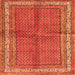 Serging Thickness of Persian Orange Traditional Rug, tr4076org