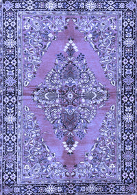 Medallion Blue Traditional Rug, tr4077blu