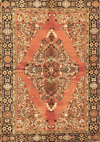 Medallion Brown Traditional Rug, tr4077brn