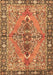 Medallion Brown Traditional Rug, tr4077brn