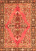 Medallion Orange Traditional Rug, tr4077org