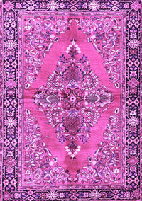 Medallion Purple Traditional Rug, tr4077pur