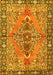 Medallion Yellow Traditional Rug, tr4077yw