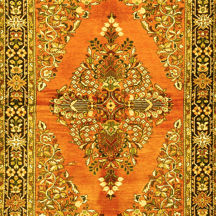 Medallion Yellow Traditional Rug, tr4077yw