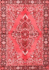 Medallion Red Traditional Rug, tr4077red