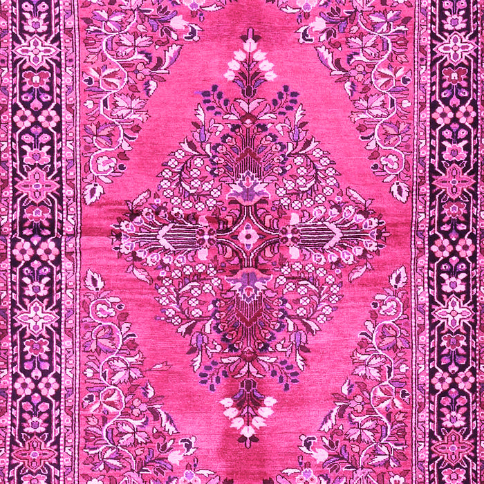 Medallion Pink Traditional Rug, tr4077pnk