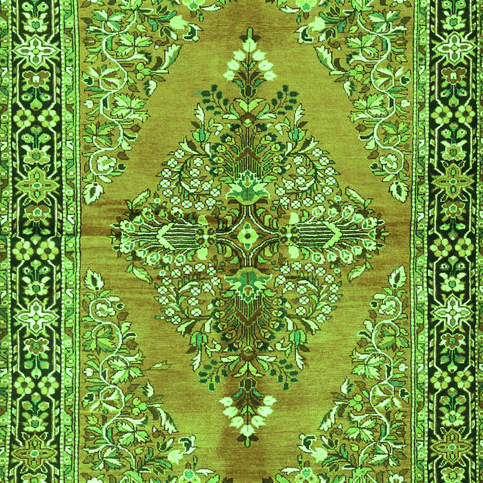 Medallion Green Traditional Rug, tr4077grn