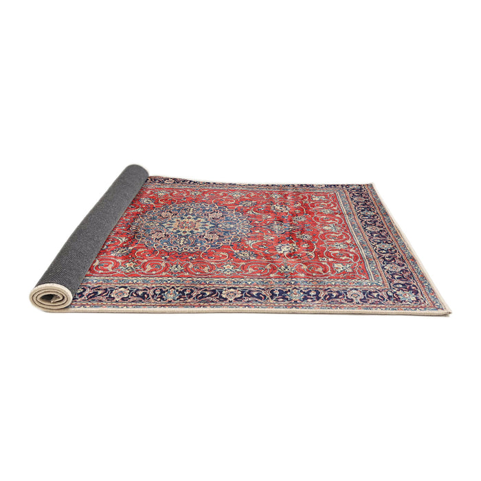 Sideview of Traditional Tan Brown Medallion Rug, tr4078