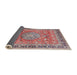 Sideview of Traditional Tan Brown Medallion Rug, tr4078