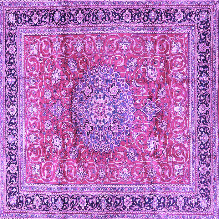 Square Medallion Purple Traditional Rug, tr4078pur