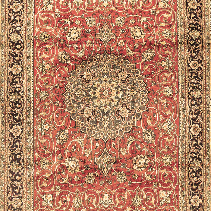 Medallion Brown Traditional Rug, tr4078brn