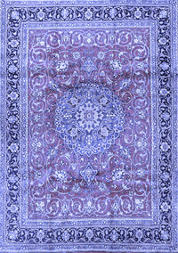 Medallion Blue Traditional Rug, tr4078blu