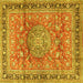 Square Medallion Yellow Traditional Rug, tr4078yw