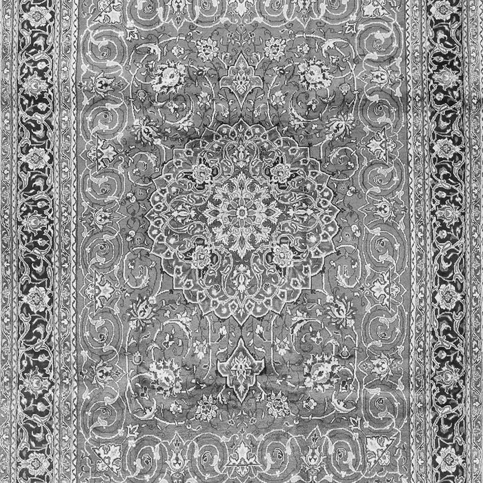 Serging Thickness of Machine Washable Medallion Gray Traditional Rug, wshtr4078gry