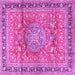 Square Medallion Pink Traditional Rug, tr4078pnk