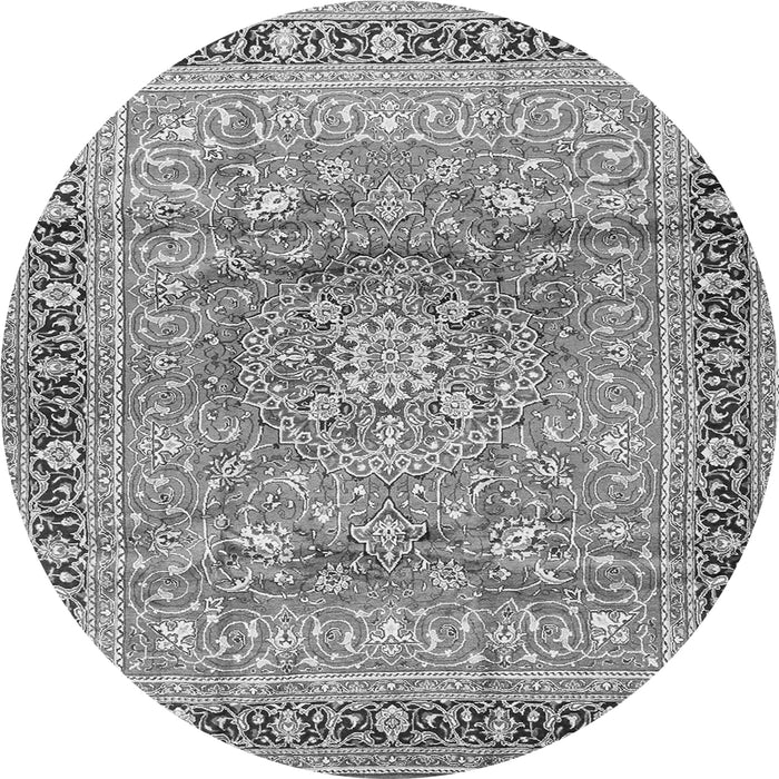 Square Medallion Gray Traditional Rug, tr4078gry