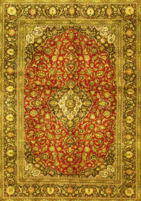 Medallion Yellow Traditional Rug, tr4079yw