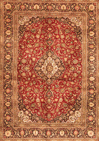 Medallion Orange Traditional Rug, tr4079org