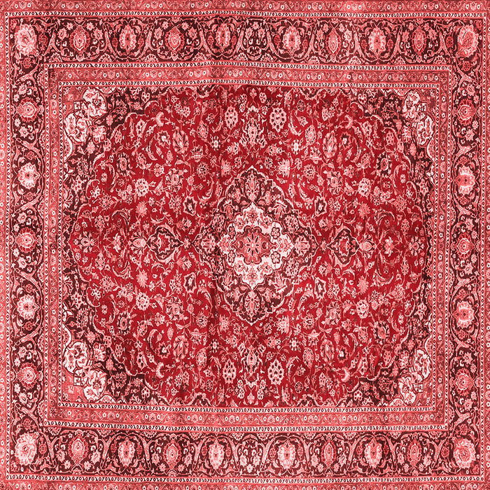 Machine Washable Medallion Red Traditional Rug, wshtr4079red