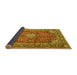 Sideview of Medallion Yellow Traditional Rug, tr4079yw