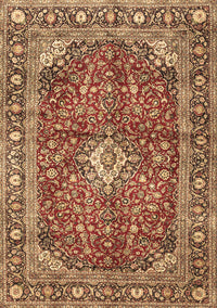 Medallion Brown Traditional Rug, tr4079brn