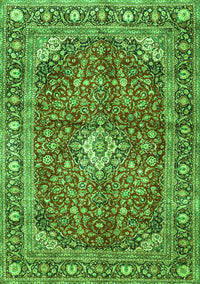 Medallion Green Traditional Rug, tr4079grn