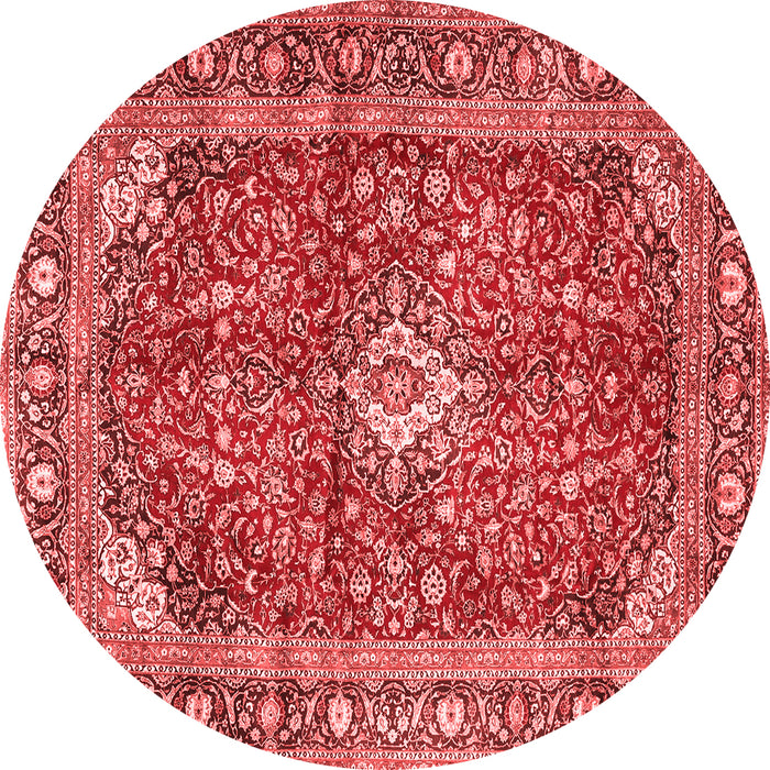 Machine Washable Medallion Red Traditional Rug, wshtr4079red