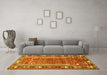 Machine Washable Persian Yellow Traditional Rug in a Living Room, wshtr407yw