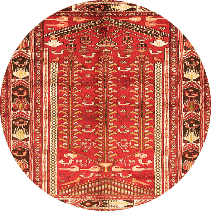 Square Persian Orange Traditional Rug, tr407org