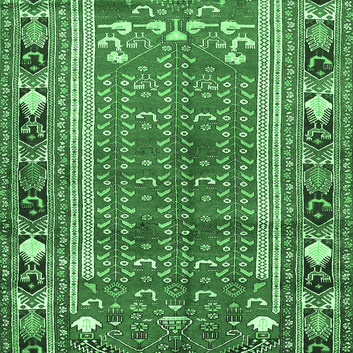 Machine Washable Persian Emerald Green Traditional Area Rugs, wshtr407emgrn