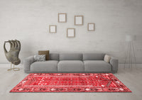 Machine Washable Persian Red Traditional Rug, wshtr407red