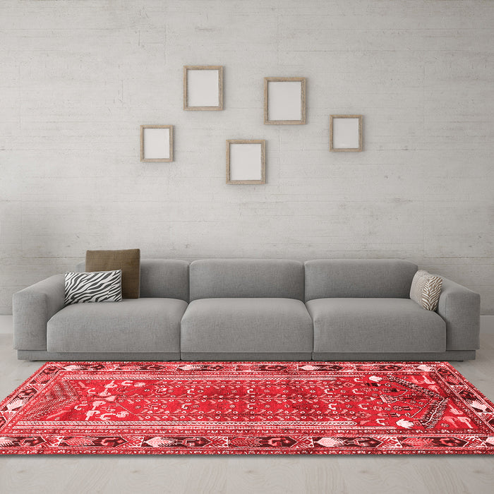 Traditional Red Washable Rugs