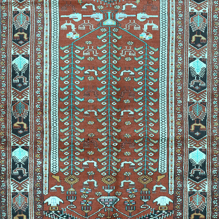 Machine Washable Persian Light Blue Traditional Rug, wshtr407lblu