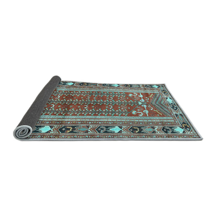 Sideview of Persian Light Blue Traditional Rug, tr407lblu