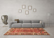 Machine Washable Persian Brown Traditional Rug in a Living Room,, wshtr407brn