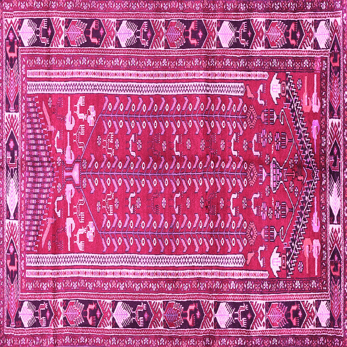Square Persian Pink Traditional Rug, tr407pnk