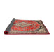 Sideview of Traditional Fire Brick Red Medallion Rug, tr408