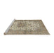 Sideview of Machine Washable Traditional Brown Rug, wshtr4080