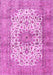 Machine Washable Persian Pink Traditional Rug, wshtr4080pnk