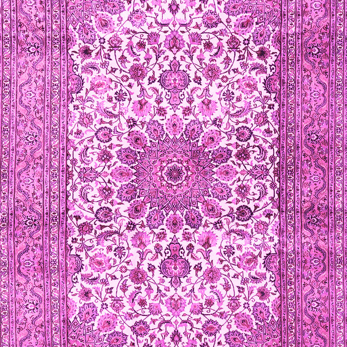 Machine Washable Persian Pink Traditional Rug, wshtr4080pnk