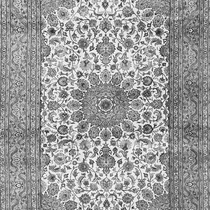 Serging Thickness of Machine Washable Persian Gray Traditional Rug, wshtr4080gry