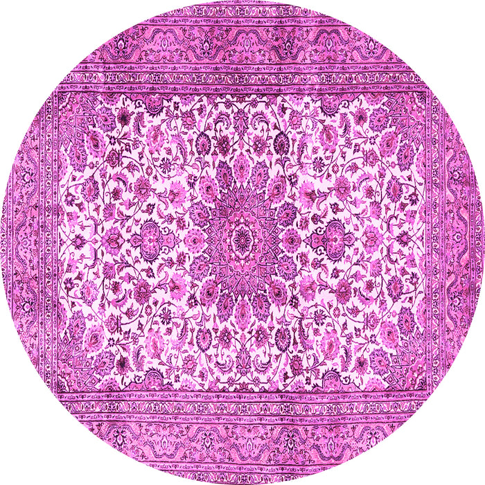 Round Persian Pink Traditional Rug, tr4080pnk