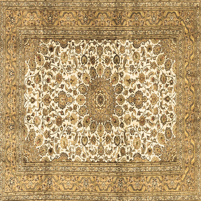 Square Machine Washable Persian Brown Traditional Rug, wshtr4080brn