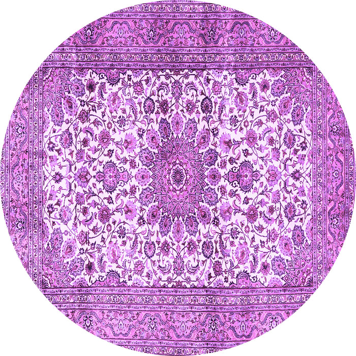 Round Persian Purple Traditional Rug, tr4080pur