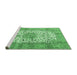 Sideview of Machine Washable Persian Emerald Green Traditional Area Rugs, wshtr4080emgrn