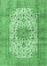 Machine Washable Persian Emerald Green Traditional Area Rugs, wshtr4080emgrn