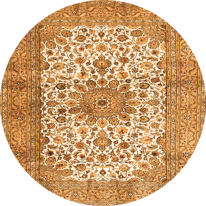 Square Persian Orange Traditional Rug, tr4080org