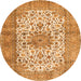 Square Persian Orange Traditional Rug, tr4080org